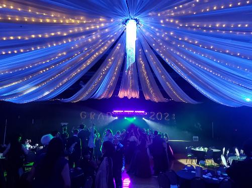 Moving Head DJ Light Show Setup for Prom at The Turvey Center Regina